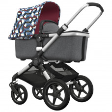 Універсальна коляска 2 в 1 Bugaboo Fox Waves/Grey Melange (шасі Aluminium)
