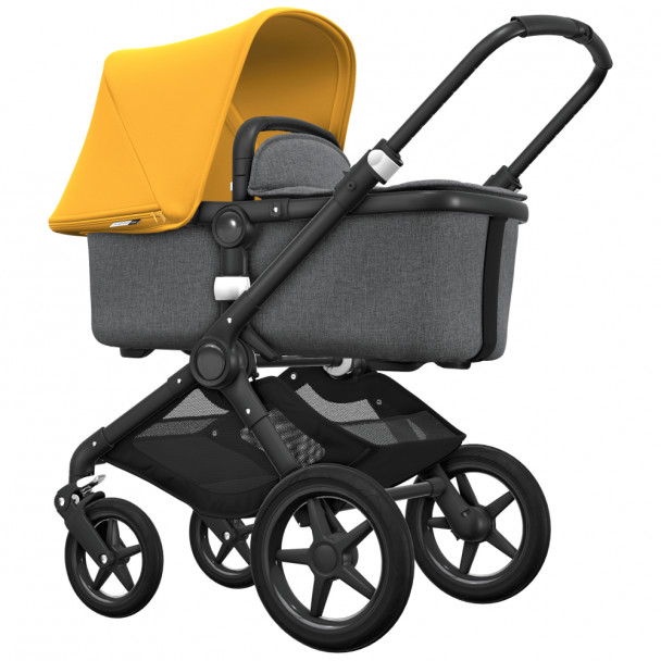 Універсальна коляска 2 в 1 Bugaboo Fox Sunrise Yellow/Grey Melange (шасі Black)