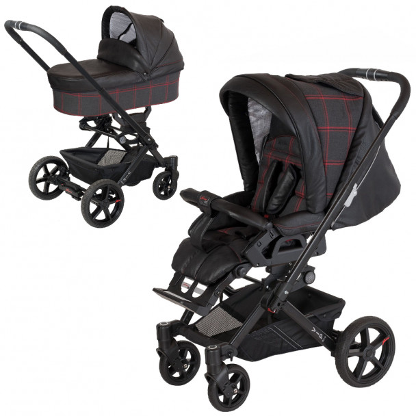 Универсальная коляска 2 в 1 HARTAN VIP GTS 744 Red Check (2279-101-744-1)