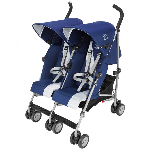 Коляска-тростина для двійні Maclaren Twin Triumph Blue/Silver (WM1Y120042)