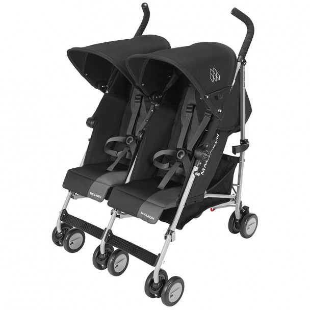 Коляска-трость для двойни Maclaren Twin Triumph Black/Charcoal (WM1Y120032)