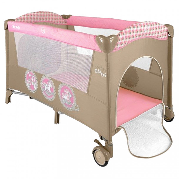 Манеж-кровать Milly Mally Mirage Pink Toys (0278)