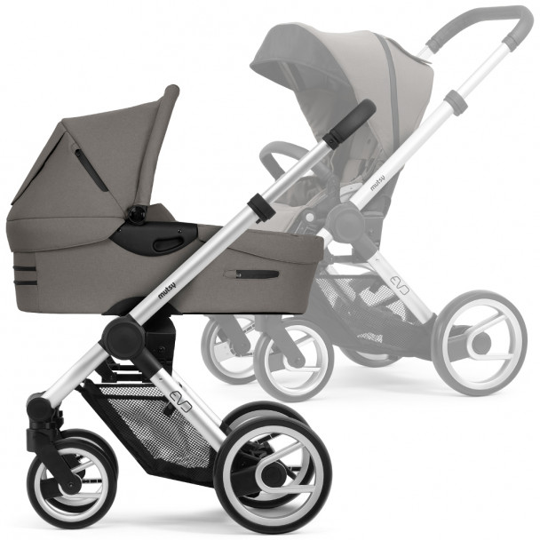 Універсальна коляска 2 в 1 Mutsy Evo Bold Warm Grey (шасі Silver)